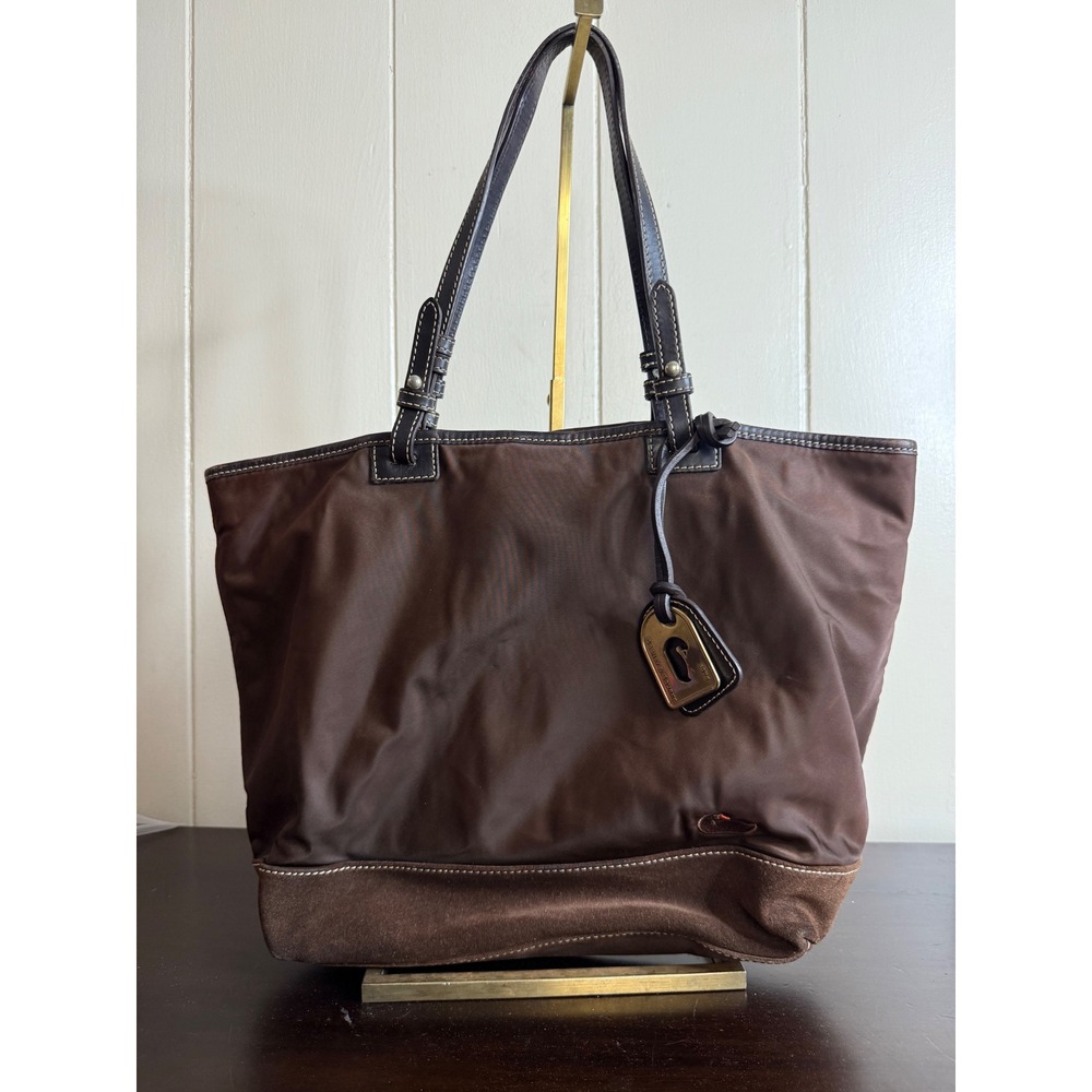 Dooney &‎ Bourke Tote Bag Women's Suede Trim Duck Logo